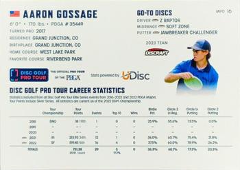 2023 Disc Golf Pro Tour #MPO16 Aaron Gossage Back